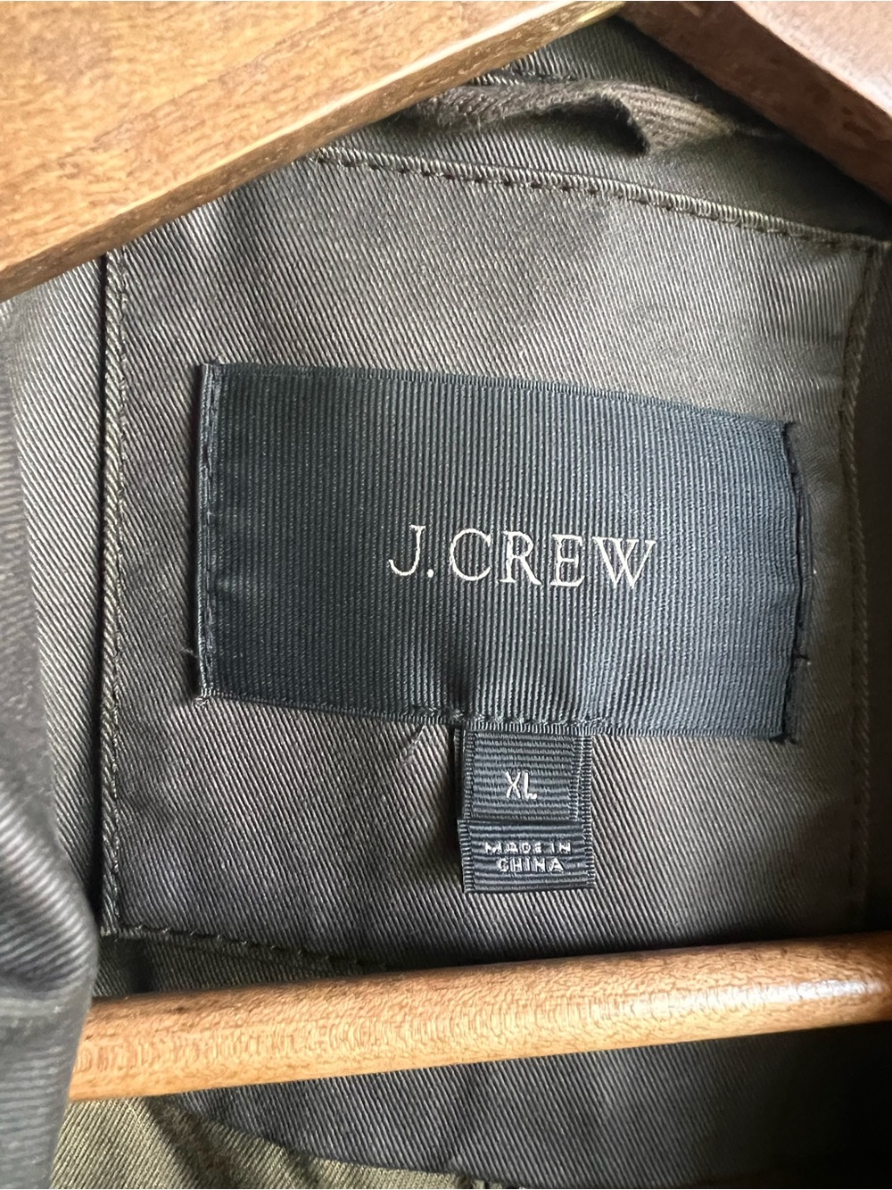 J. Crew Olive Brown Waxed Cotton Military Women’s XL Boyfriend Field Jacket - Picture 3 of 12